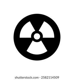 Black radiation silhouette icon vector flat illustration design on white background.