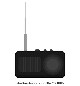 Black radio. Vector image, eps 10
