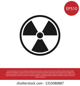 Black Radioactive icon isolated on white background. Radioactive toxic symbol. Radiation Hazard sign. Vector Illustration