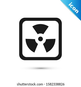 Black Radioactive icon isolated on white background. Radioactive toxic symbol. Radiation Hazard sign.  Vector Illustration