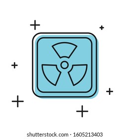 Black Radioactive icon isolated on white background. Radioactive toxic symbol. Radiation Hazard sign.  Vector Illustration