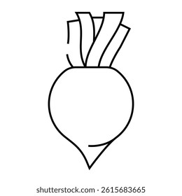 black radish line icon vector. black radish sign. isolated contour symbol black illustration
