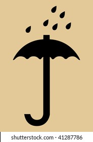 black rain umbrella symbol