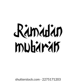 Black ramadan word typography design