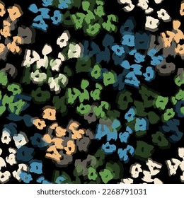  Black Random Cobblestone. Animal Polka Dot Pattern. Polkadot Dalmatian Animal. Irregular Vector Dot Fun