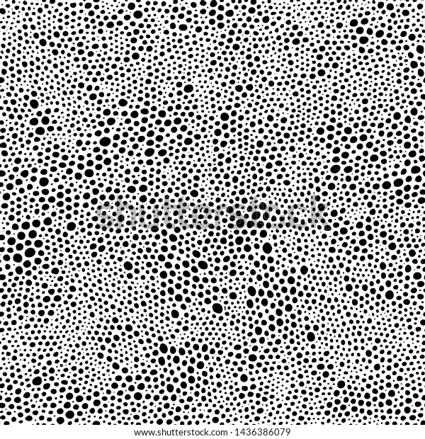 Black Random Dots On White Seamless Stock Vector (Royalty Free ...