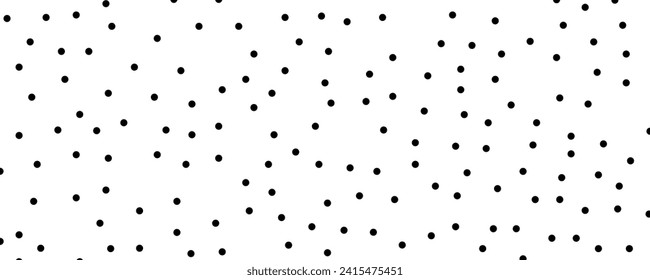 Black random dots. Polka dot seamless pattern background.
