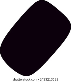 black random organic Blob shape. Modern vector organic random forms, minimalistic black fluid silhouette, simple smooth ink stain. Flat design elements. Vector illustration