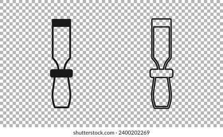 Black Rasp metal file icon isolated on transparent background. Rasp for working with wood and metal. Tool for workbench, workshop.  Vector