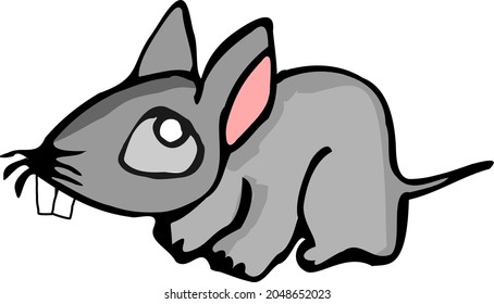 Schwarzer Rattenspender, isolierter Tiervektor