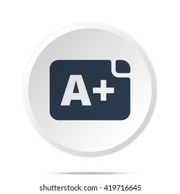 Black Rating icon on white web button