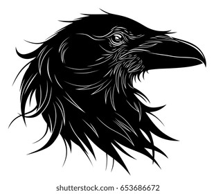 Black Raven Head