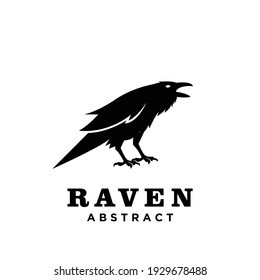 Black Raven Logo Icon Design