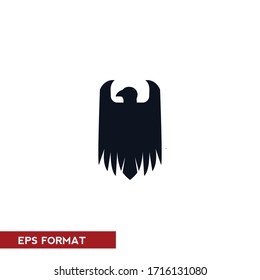 the black raven logo template. vector illustration. eps 10. good for fashion, brand identity, club, organization, etc.