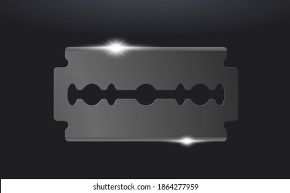 Black Razor Blade. Ilustración de vectores aislados