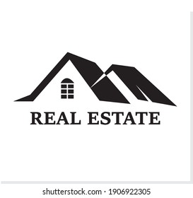 black real estate logo design