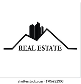 black real estate logo design