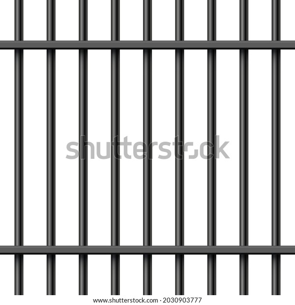 Black Realistic Metal Prison Bars Isolated Stock Vector (Royalty Free ...