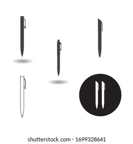 black realistic  pen.vektor illustration.template for mockup brand stationery and corporate identity