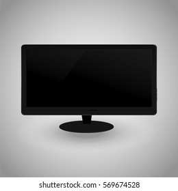 Black realistic plasma tv