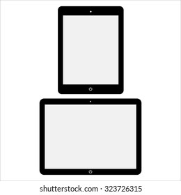 Black realistic tablets vector illustration.