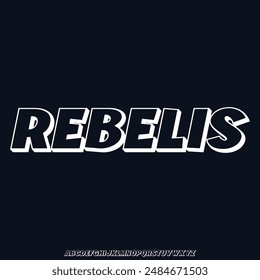 BLACK REBEL FONT, HIPSTER DARK GOTHIC THEME TYPEFACE ALPHABET FONT SET