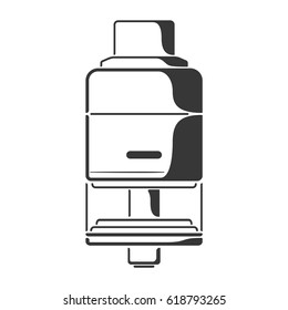 Black rebuildable drip tank atomizer icon