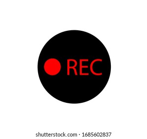 logo negro de rec aislado en fondo blanco

