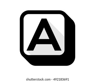 black rectangle alphabet typeset typeface typography font image vector icon