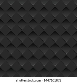 Black rectangle background design. Realistic pattern background vector.