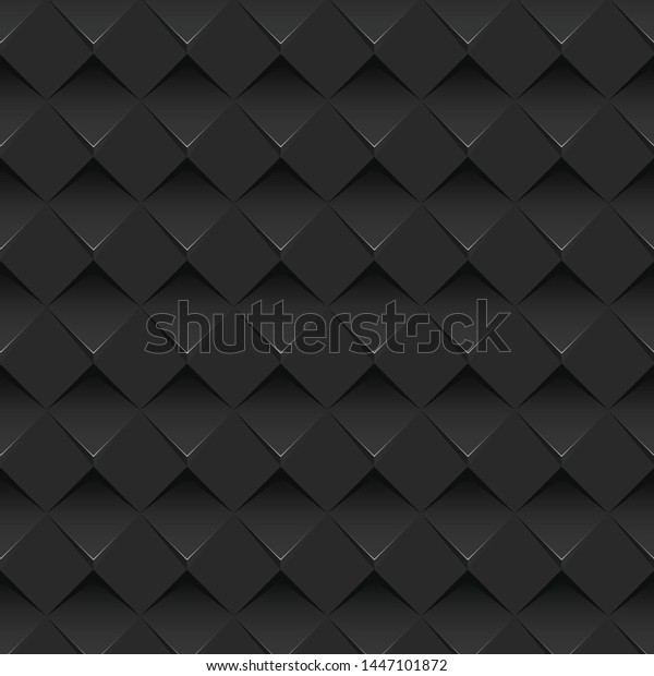 Black Rectangle Background Design Realistic Pattern Stock Vector ...