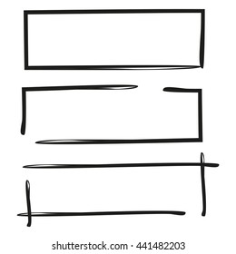 black rectangle frame set