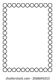 black rectangular frame. A4 format. Vector Illustration.