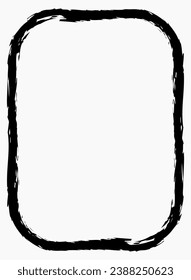 Black rectangular frame isolated on white. Vector frame for photo. Frame for text, pictures, card, invitation	