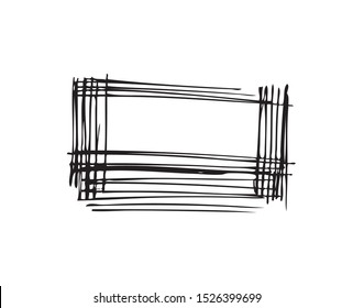 black rectangular grunge background, vector illustration