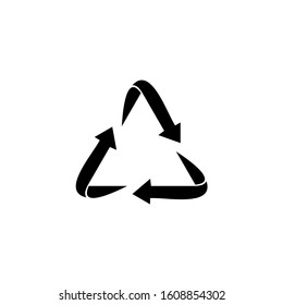 BLACK RECYCLE ICON VECTOR GRAPHIC