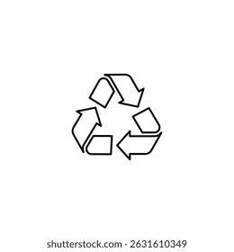 black Recycle sign vector illustration isolated on white background