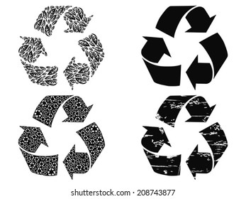black recycling symbol