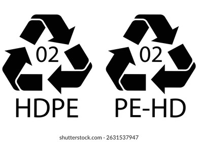 Black recycling symbol with three circular arrows. Recycle symbol vector icon. 