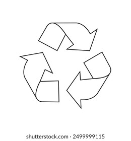 Diseño de Vector de símbolo de reciclaje negro