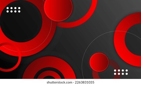 Fondo abstracto negro y rojo