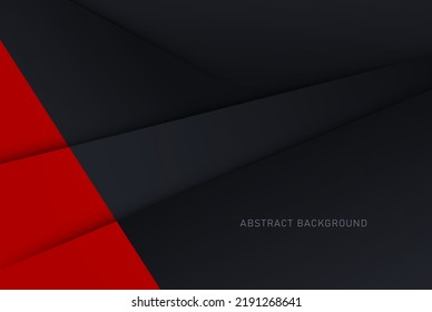 Black with red abstract background with dark geometric elements. Wallpaper design for poster, brochure, presentation, website.