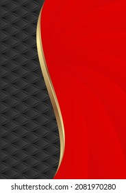abstrakter schwarz-roter Hintergrund mit dekorativem Muster