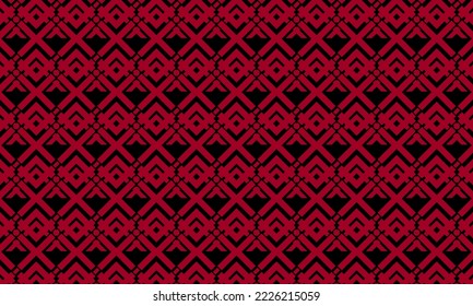 black and red abstract background with geometric and seamless pattern. geometric style - stock vector.	