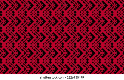 black and red abstract background with geometric and seamless pattern. geometric style - stock vector.	