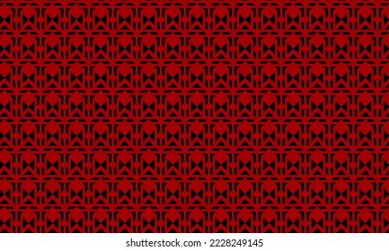 black and red abstract background with geometric and seamless pattern. geometric style - stock vector.
