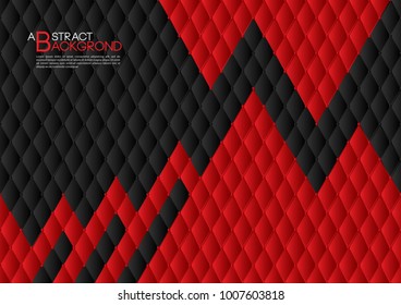 Black and red abstract background vector illustration, cover template layout, business flyer, Leather texture luxury can be used in annual report cover design, book, banner, web page, brochure, card