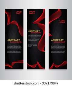 black and red  abstract banner design vector illustration, roll up template, advertisement, display, flyer design, presentation, banner template, display, stand template