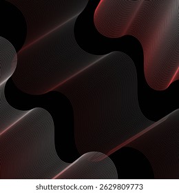 Black Red Abstract Fractured Background
