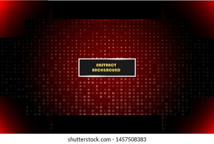 Black and red abstract geometric background with dotted shape. Modern design template suitable for business presentation.